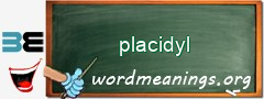 WordMeaning blackboard for placidyl